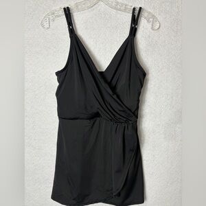 Land’s End Black One Piece Swimsuit Size M 10-12